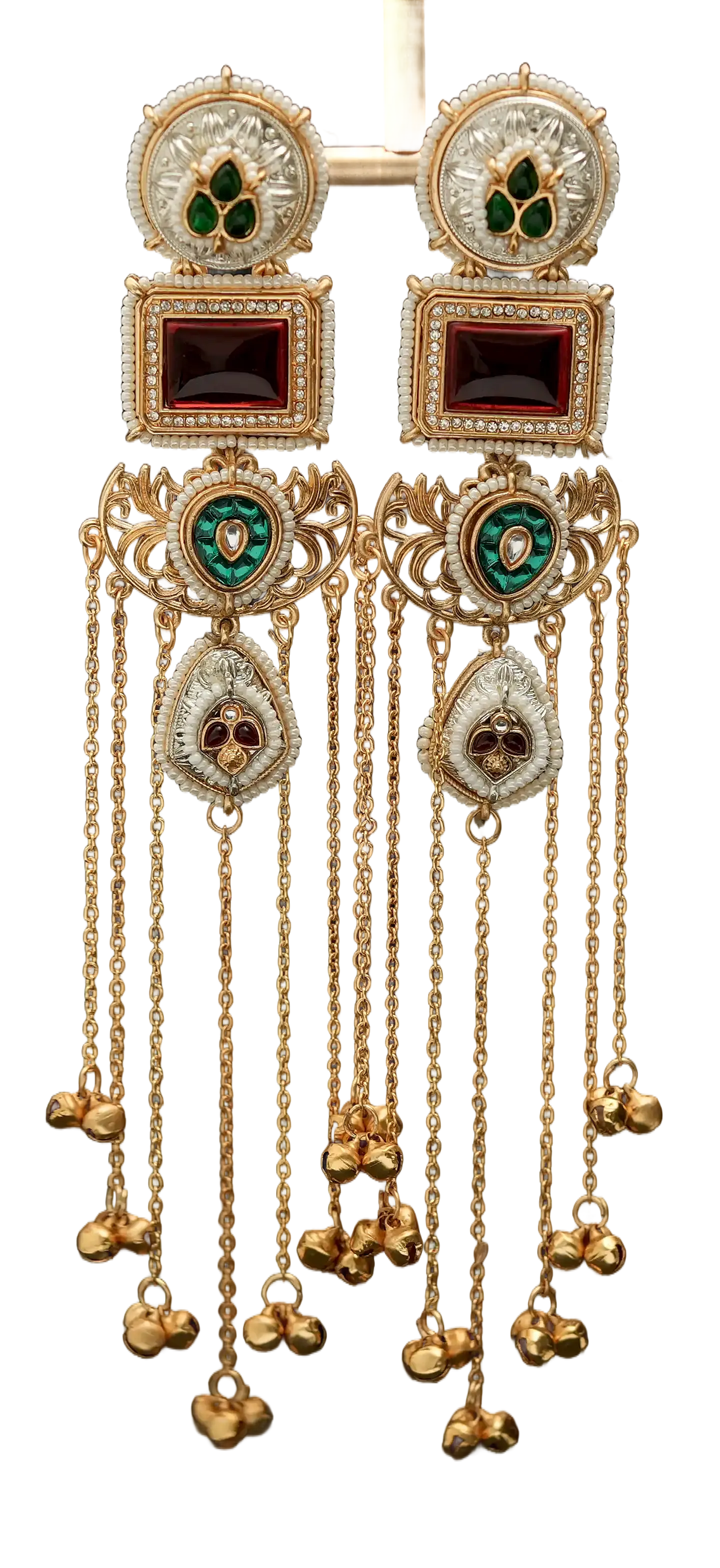 Long Heritage Chain Tassel Earrings