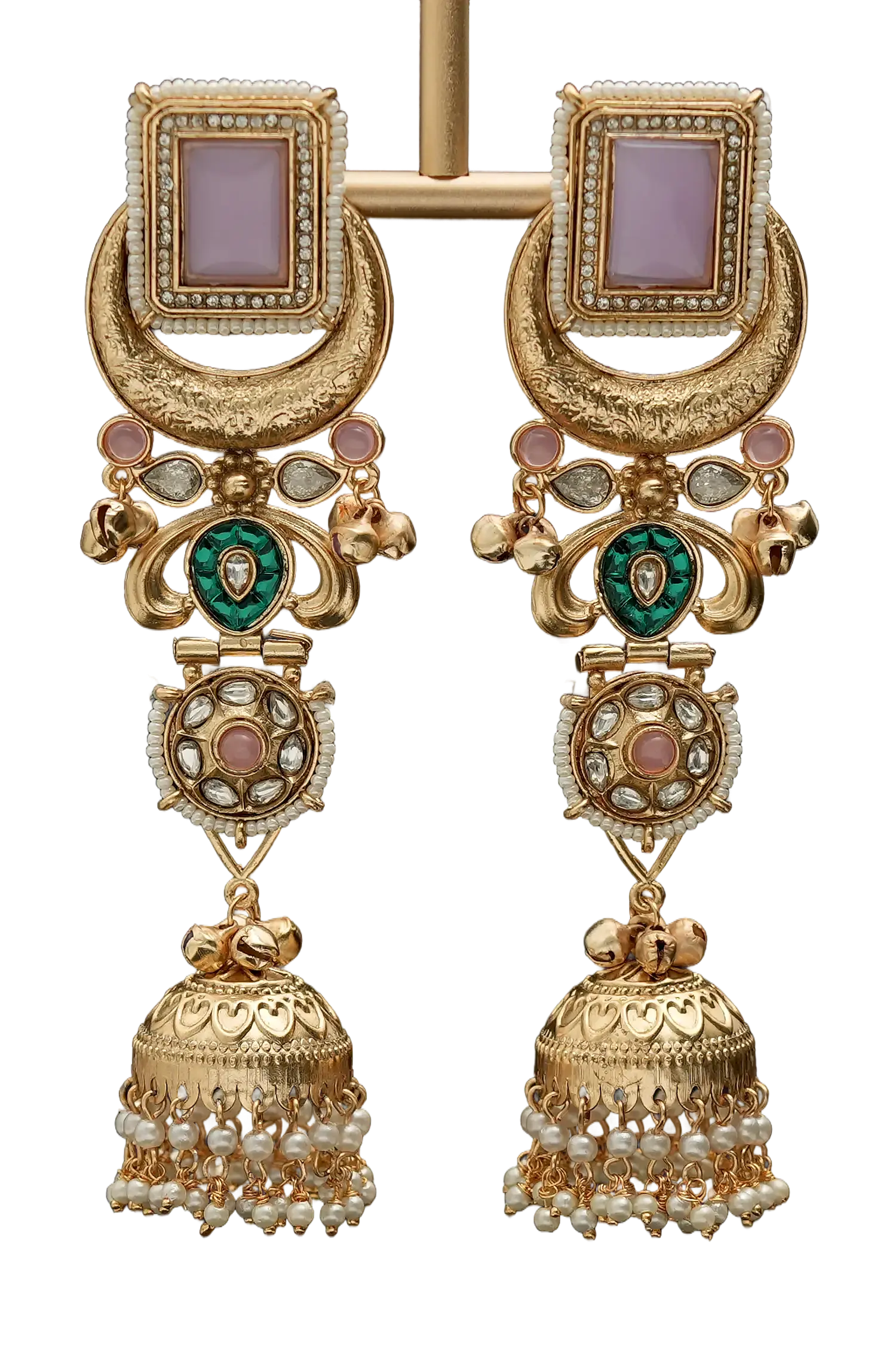 Heritage Crescent Jhumka Earrings
