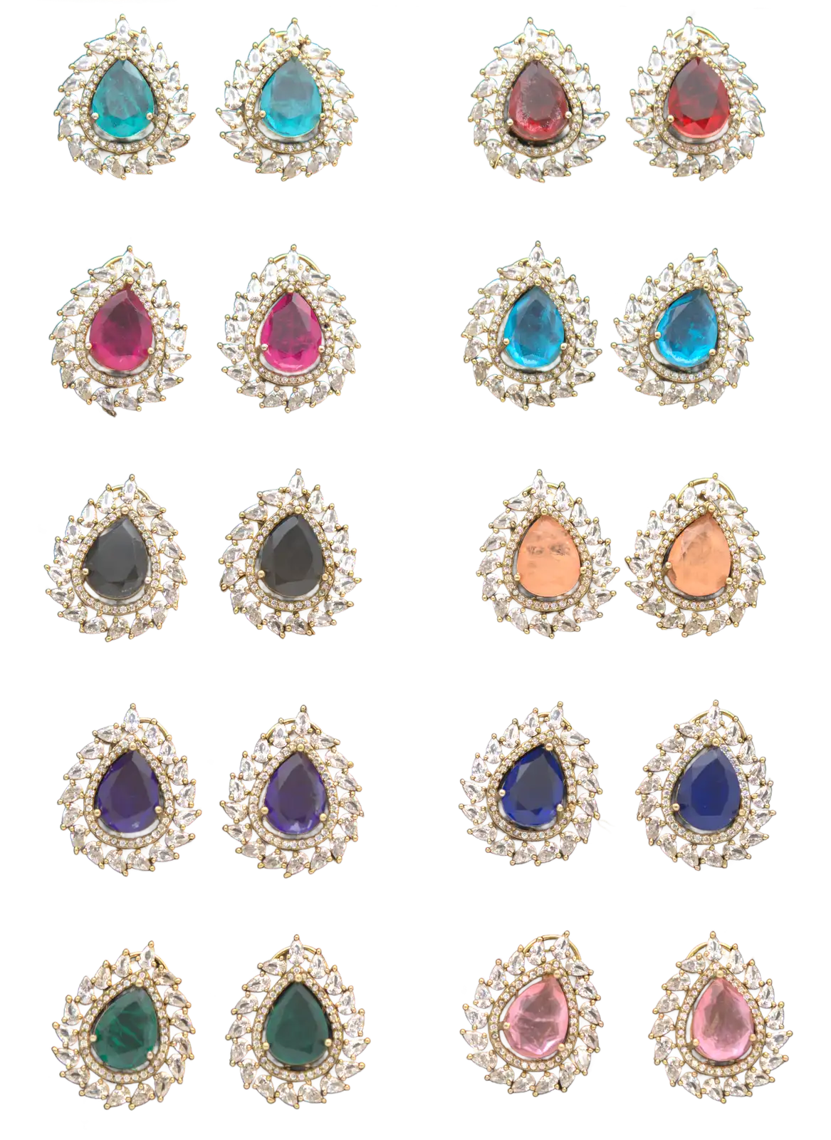 Teardrop Dublet Stud Earrings — view 11