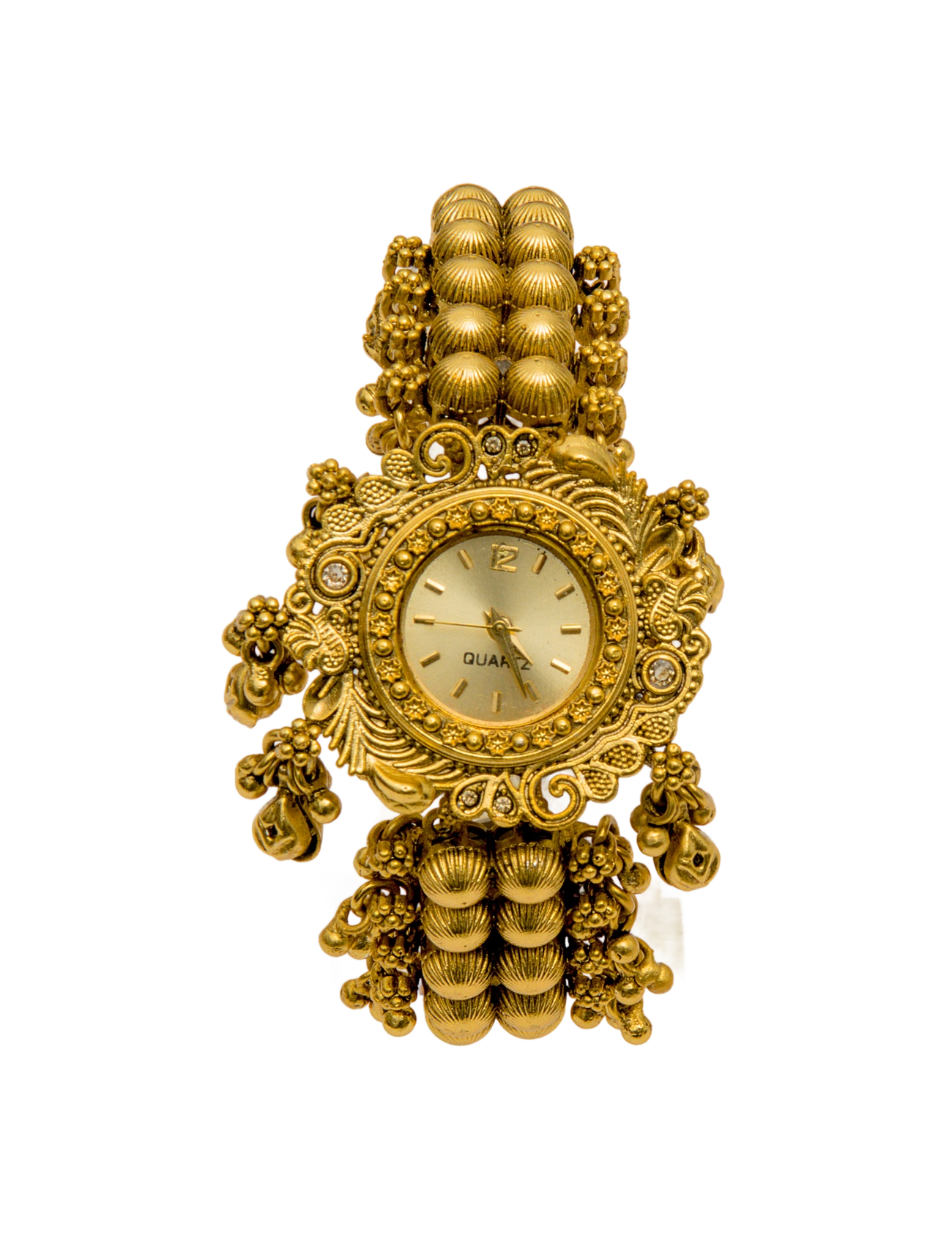 Beaded Gold Cuff Watch - Style 32