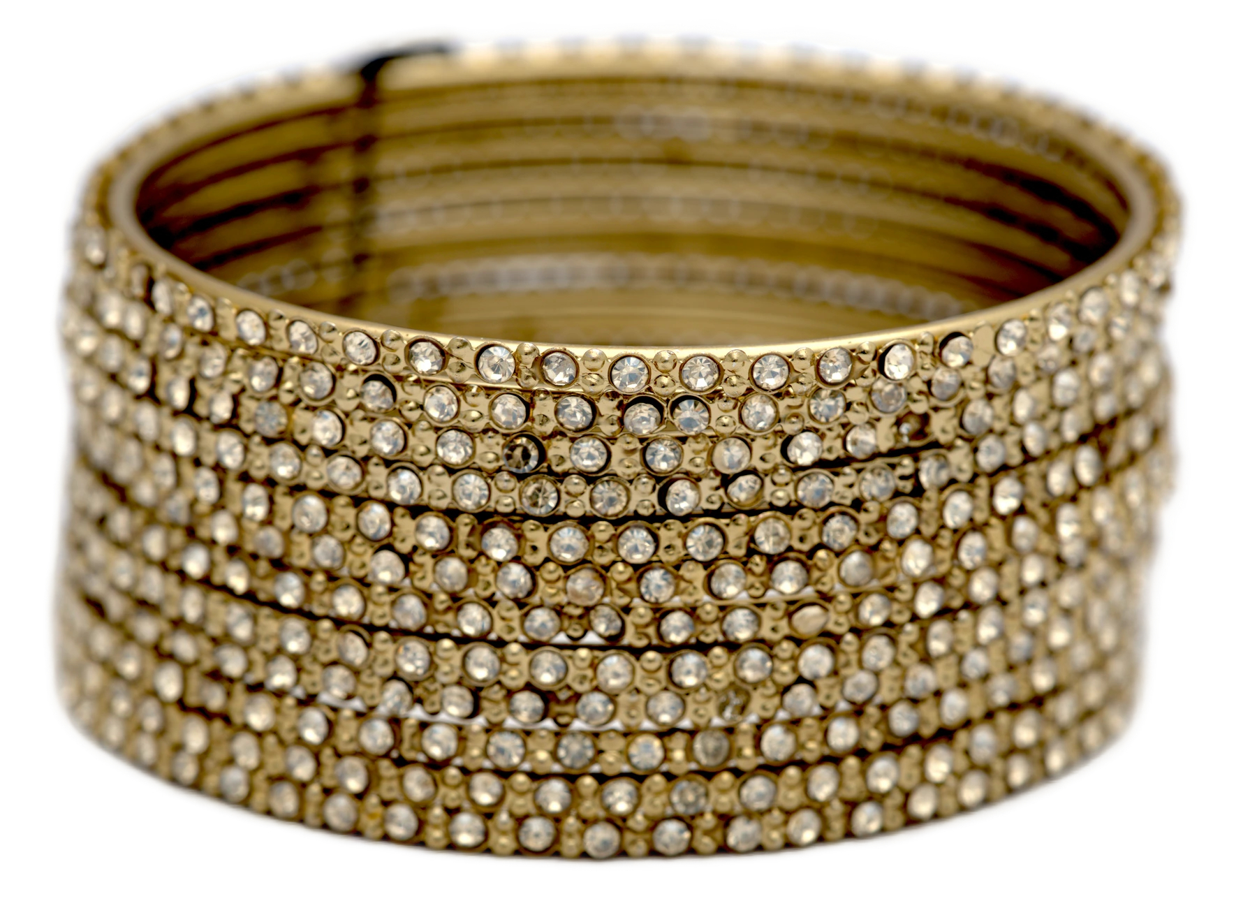 Gold Crystal Bangles