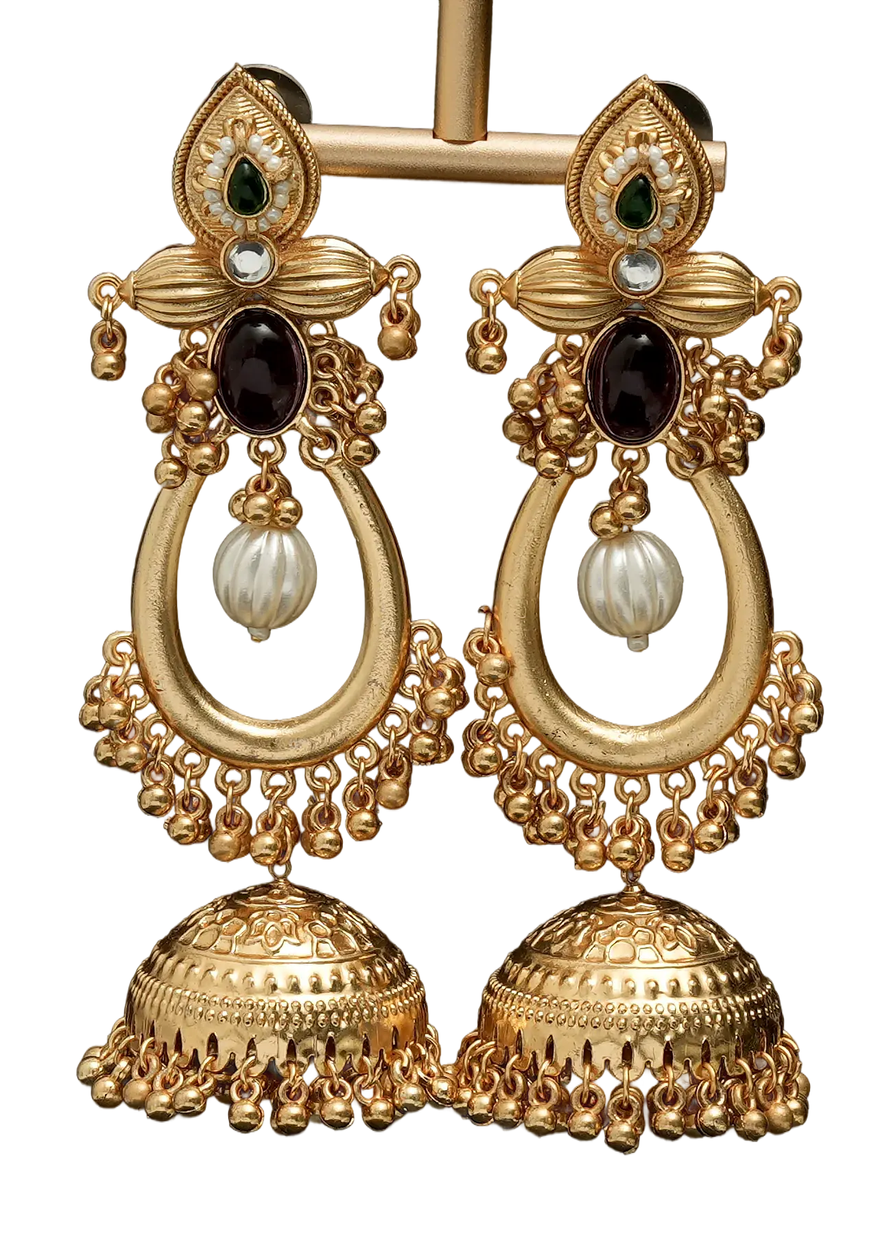 Statement Hoop Jhumka Earrings